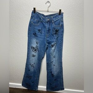 SHEIN Denim with butterfly design